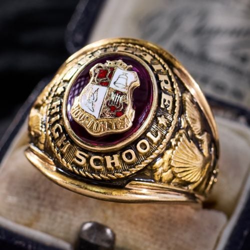 1973 Bellaire High School Houston Texas Class Ring Yellow Gold