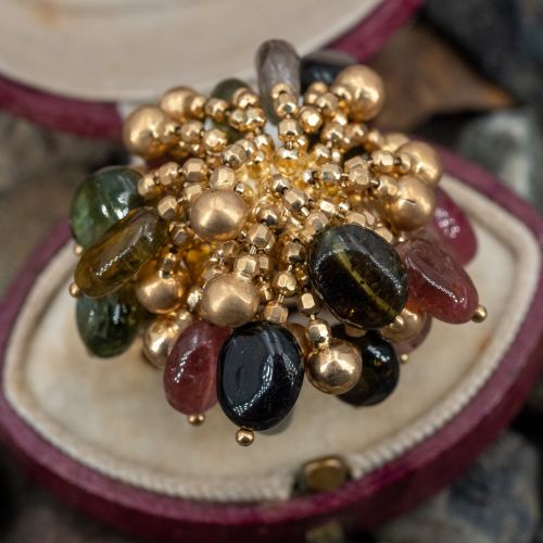 Kinetic Sonia B. Tourmaline Cocktail Ring 14K Yellow Gold