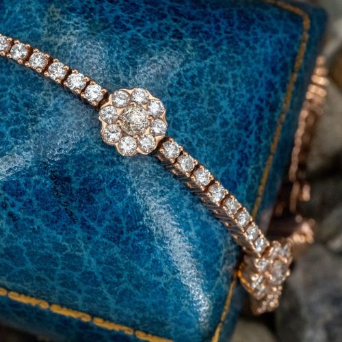 Rose Gold Crown of Light Diamond Bracelet - to benefit Anacortes Family Center Dine Out and Shop