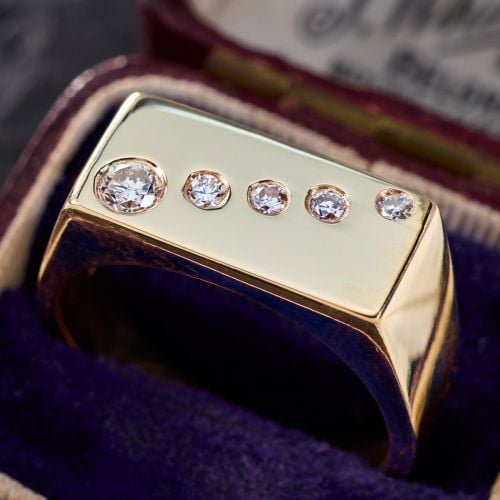 Graduated Diamond Band Ring in 14K Yellow Gold