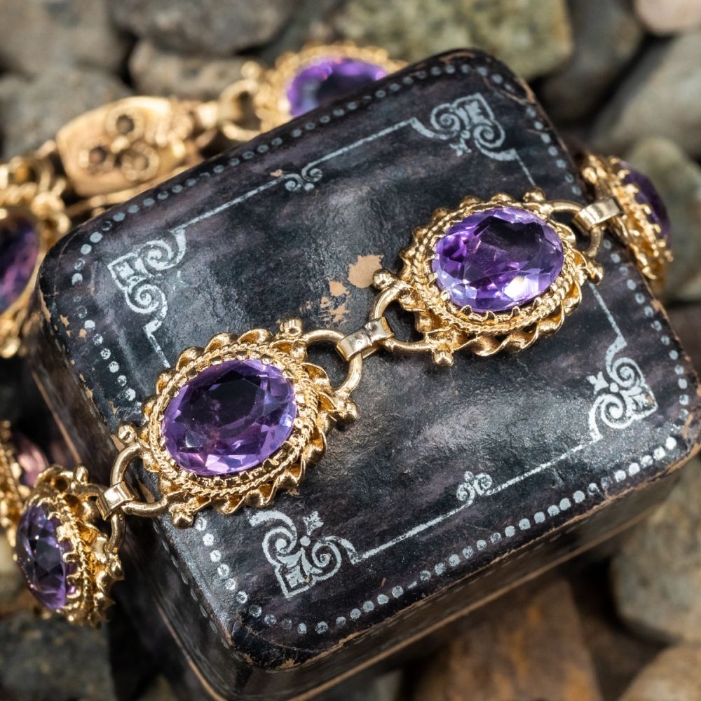 Large Gold Ring Genuine Leather Bracelet | Giving Bracelets Lavender