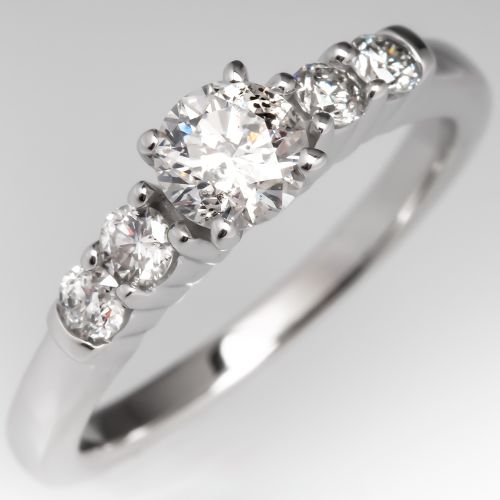 For Abbigail - Round Brilliant Diamond Engagement Ring w/ Accents 14K