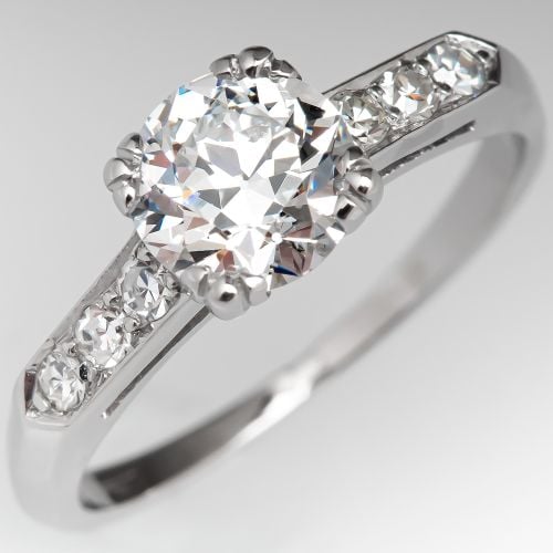 Perfect Vintage Diamond Engagement Ring GIA D/VS1