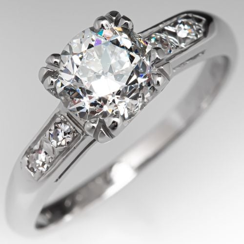 Old European Cut Diamond Vintage Engagement Ring 1.08ct H/I1 GIA