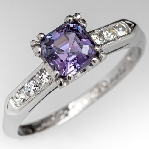 No Heat Color Change Montana Sapphire Engagement Ring 1.16ct