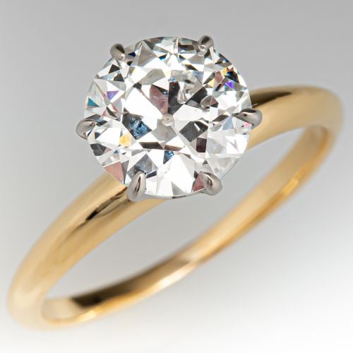 1 Carat Vintage Diamond Solitaire Engagement Ring 1.19ct G/VS2 GIA