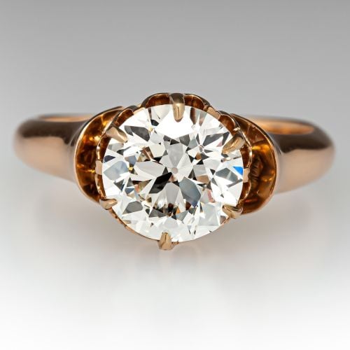 Antique Transitional Cut Diamond Engagement Ring 1.40ct L/VS1 GIA