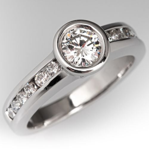 .50Ct Bezel Set Diamond Engagement Ring H/VS1
