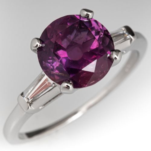 Tanzanian Sapphire Engagement Ring Platinum