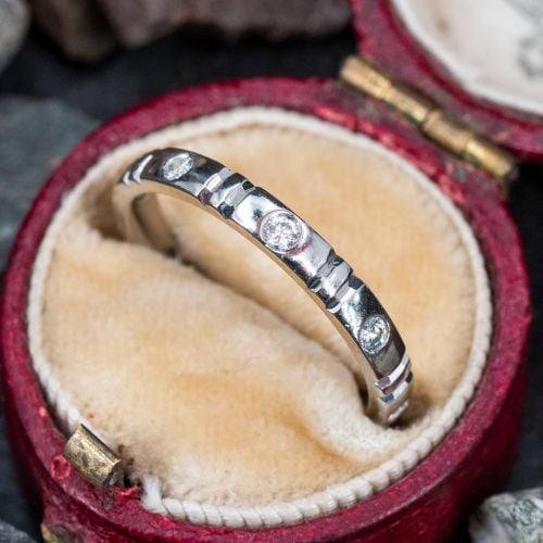 Diamond Section Eternity Band Ring, Size 5