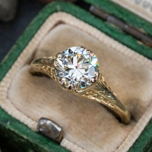 Victorian Era Antique Engagement Ring Old Mine Cut Diamond .75ct L/SI1 |  Antique engagement rings, Diamond cuts, Engagement rings