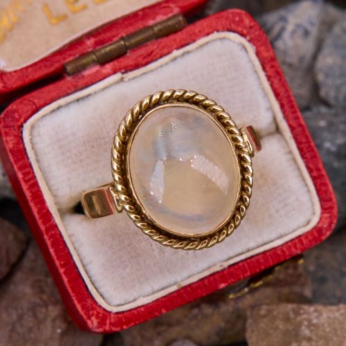 Vintage Subtle Opal Ring 14K Yellow Gold