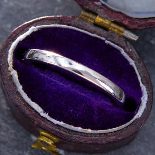 Simple 2mm Wedding Band Ring Platinum