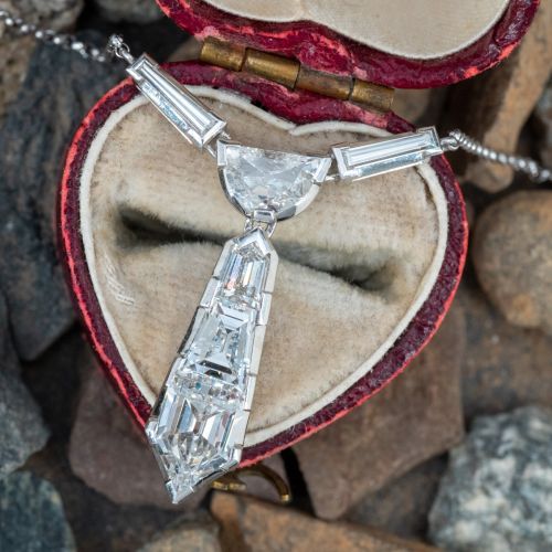 3 Total Carat Stunning Diamond Pendant Necklace