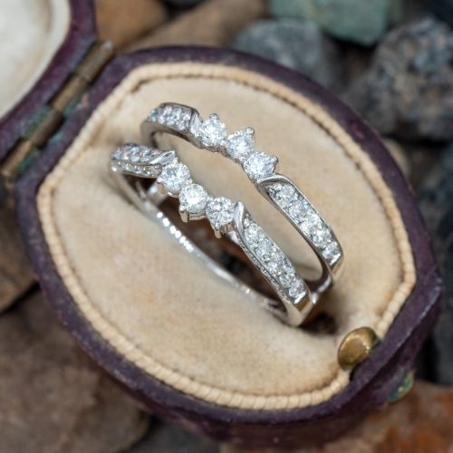 Sparkling Diamond Ring Guard 14K White Gold