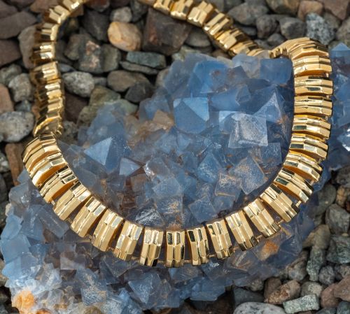 16.5 Inch Textured Necklace 14K Yellow Gold