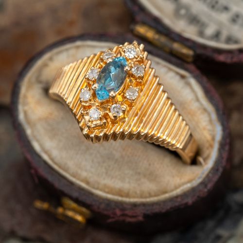 Marquise Topaz Ring 14K Yellow Gold