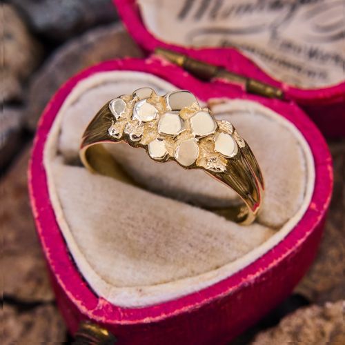 Petite Nugget Style Ring 14K Yellow Gold