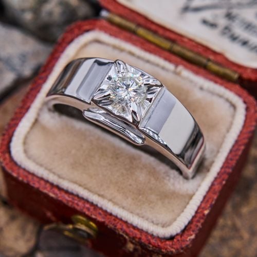 Elegant Diamond Ring 14K White Gold