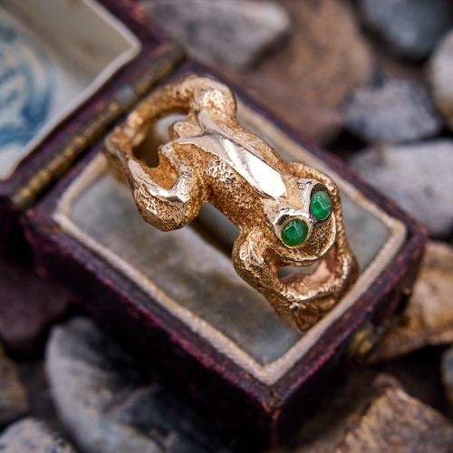 Custom Made Frog Wrap Ring 14K Yellow Gold