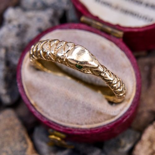 Eternal Love Wrapping Snake Ring Yellow Gold