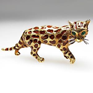 Tiffany & Co Big Cat Brooch Pin