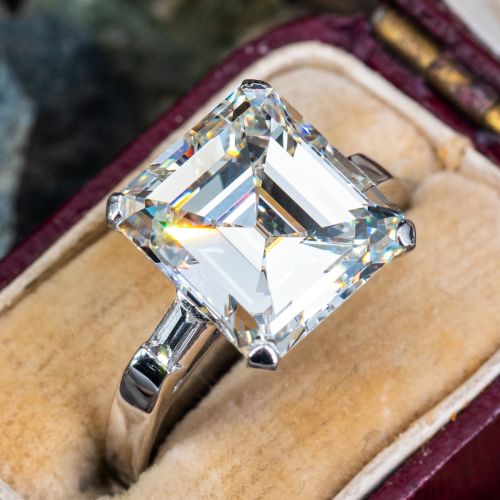 Fantastic Emerald Cut Diamond Engagement Ring Platinum 4.47ct J/VVS2 GIA
