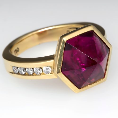Joanne Mulhall Pink Tourmaline Hexagon Ring