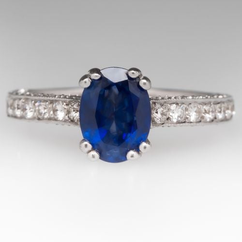 Royal Blue Sapphire & Diamond Ring to benefit Allenforlife.org