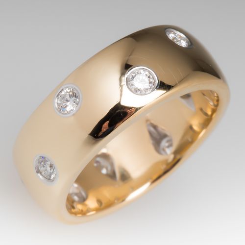 Tiffany & Co Etoile Diamond Ring 18K Gold & Platinum Size 6.5