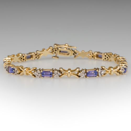 Le Vian Tanzanite & Diamond Link Bracelet 14K Gold
