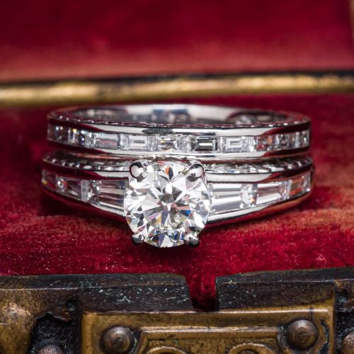 Jack Kelége Diamond Wedding Set Platinum 1Ct K/VS2