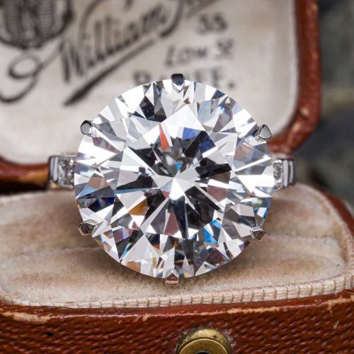 10 Carat Lab Grown Diamond in 1930s Handmade Platinum Ring