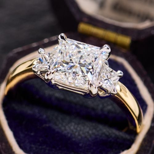 2 Carat Princess Cut Diamond Engagement Ring G/VS2 GIA