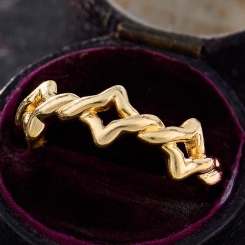 David Yurman Twisted Band Ring 18K Yellow Gold Size 4.75