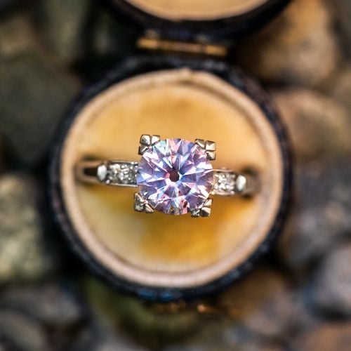 Teal to Violet Color Change Montana Sapphire Engagement Ring