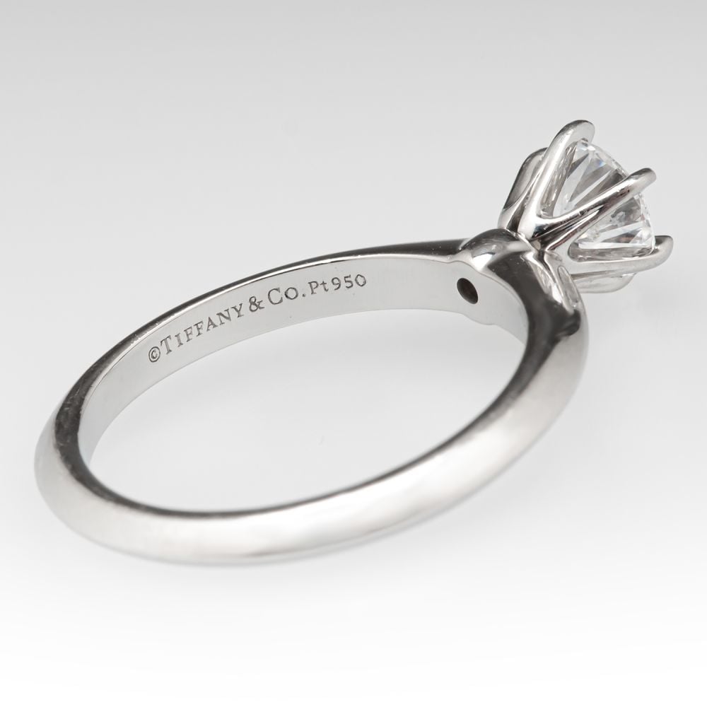 【即発送】TIFFANY　1999　Knife Edge Ring Tiffany & Co. Knife Edge Diamond Engagement Ring Platinum .71Ct D/IF