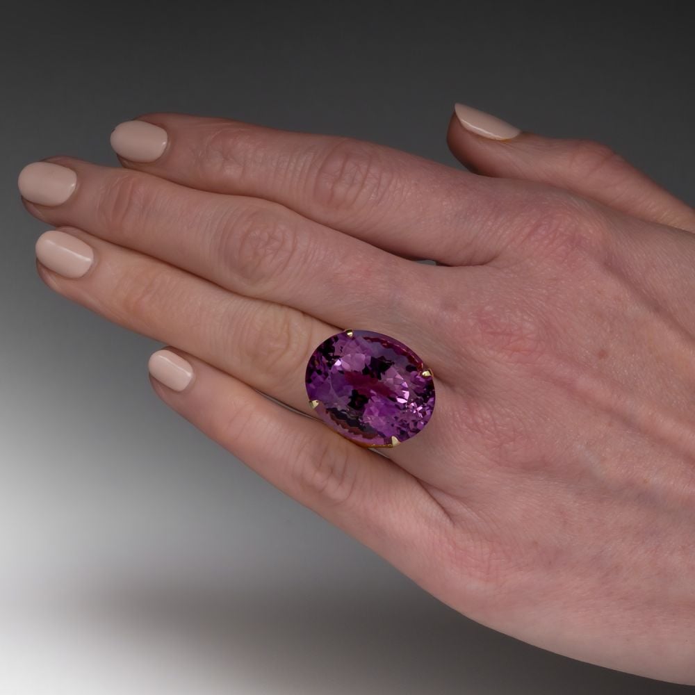 アクセサリー F37 パープルアゲートリング oval