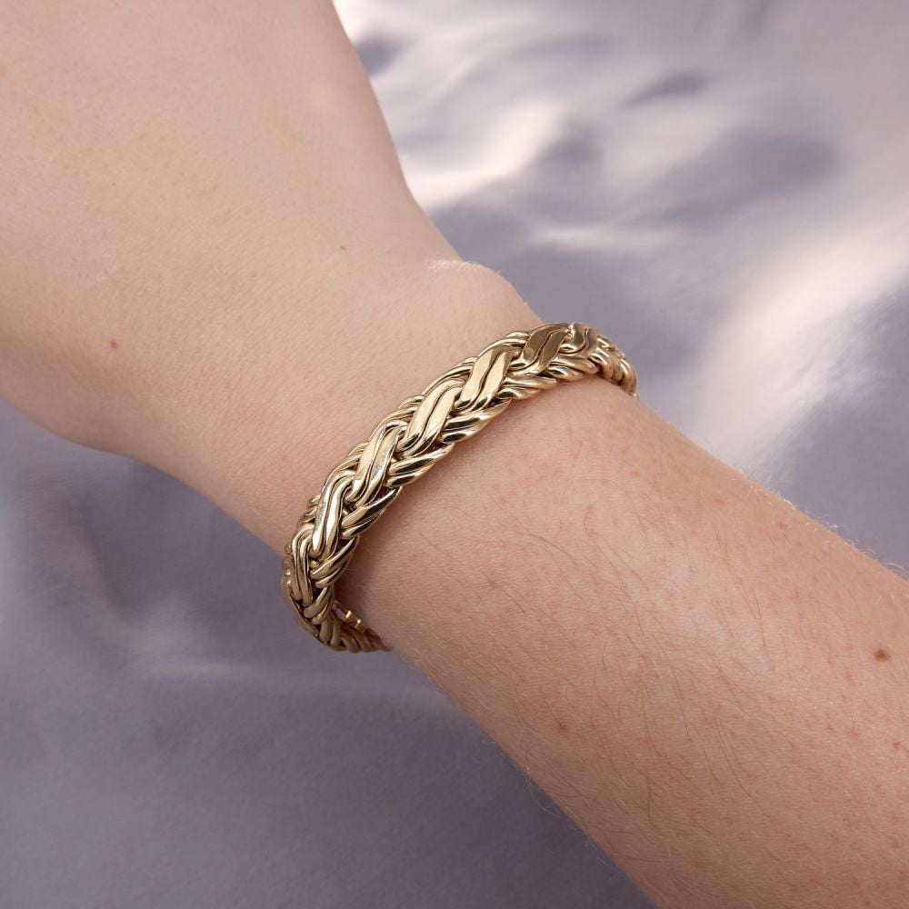 Braided Tiffany & Co. Bangle Bracelet 14K Yellow Gold