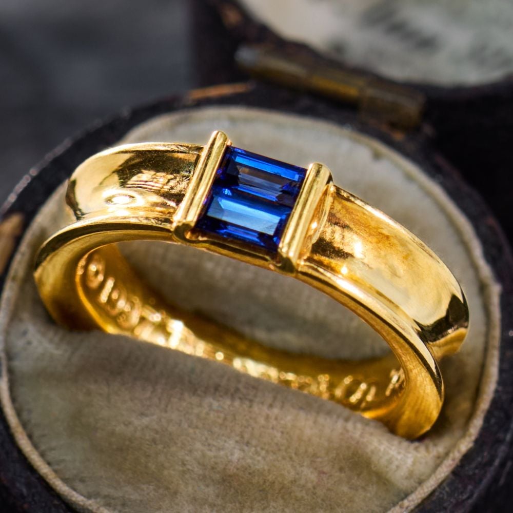 Tiffany & Co. Sapphire Band 18K Yellow Gold