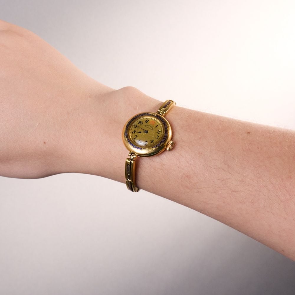 Vintage Movado Chronometer Watch 18K Yellow Gold