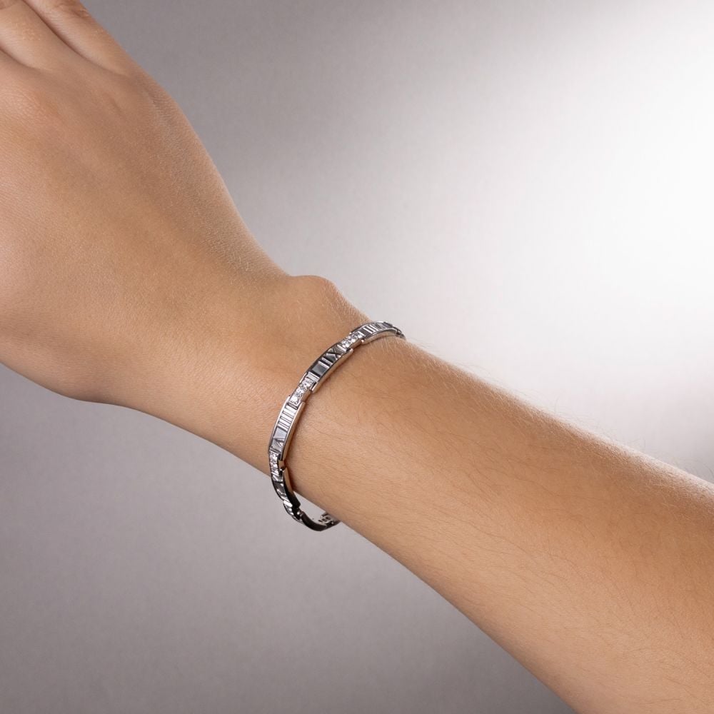 Tiffany & Co. Atlas Diamond Bracelet 18K White Gold