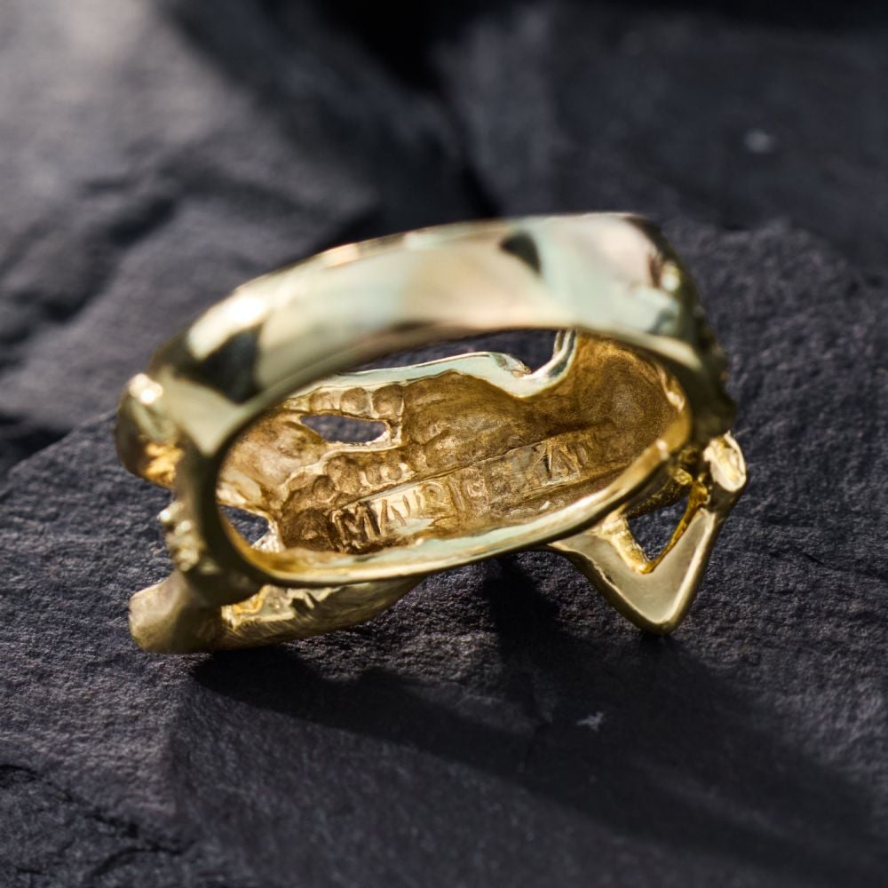 Maurice Katz Nude Woman Ring 14K Yellow Gold