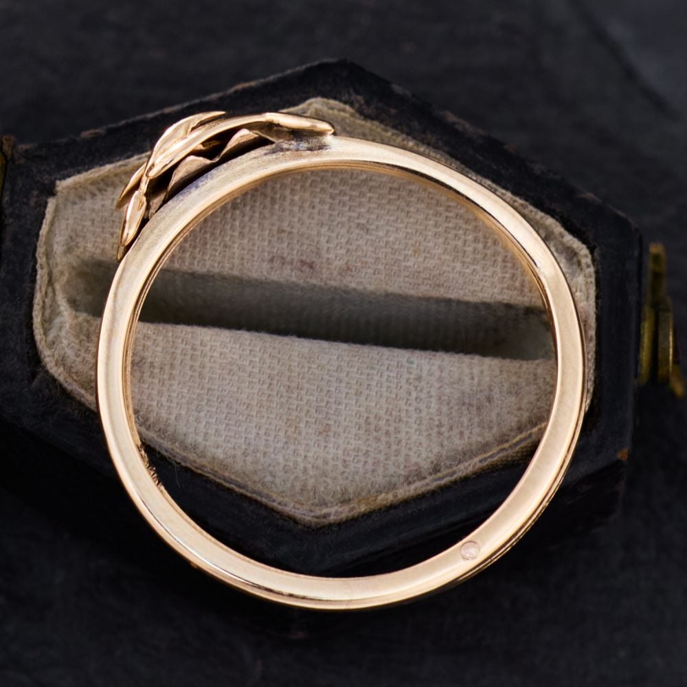 Vintage Claddagh Puzzle Ring in 14K Yellow Gold