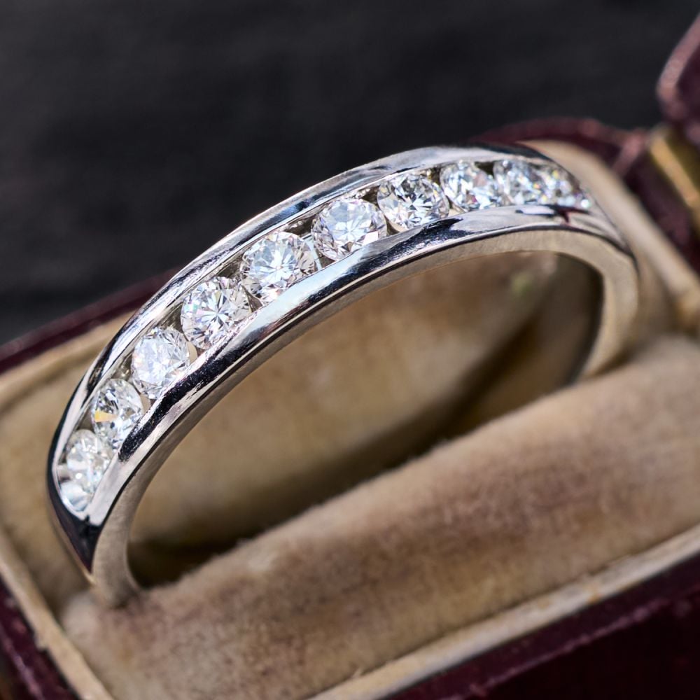 Channel Set Diamond Wedding Band Ring Platinum Channel Set Diamond Wedding Band Ring Platinum