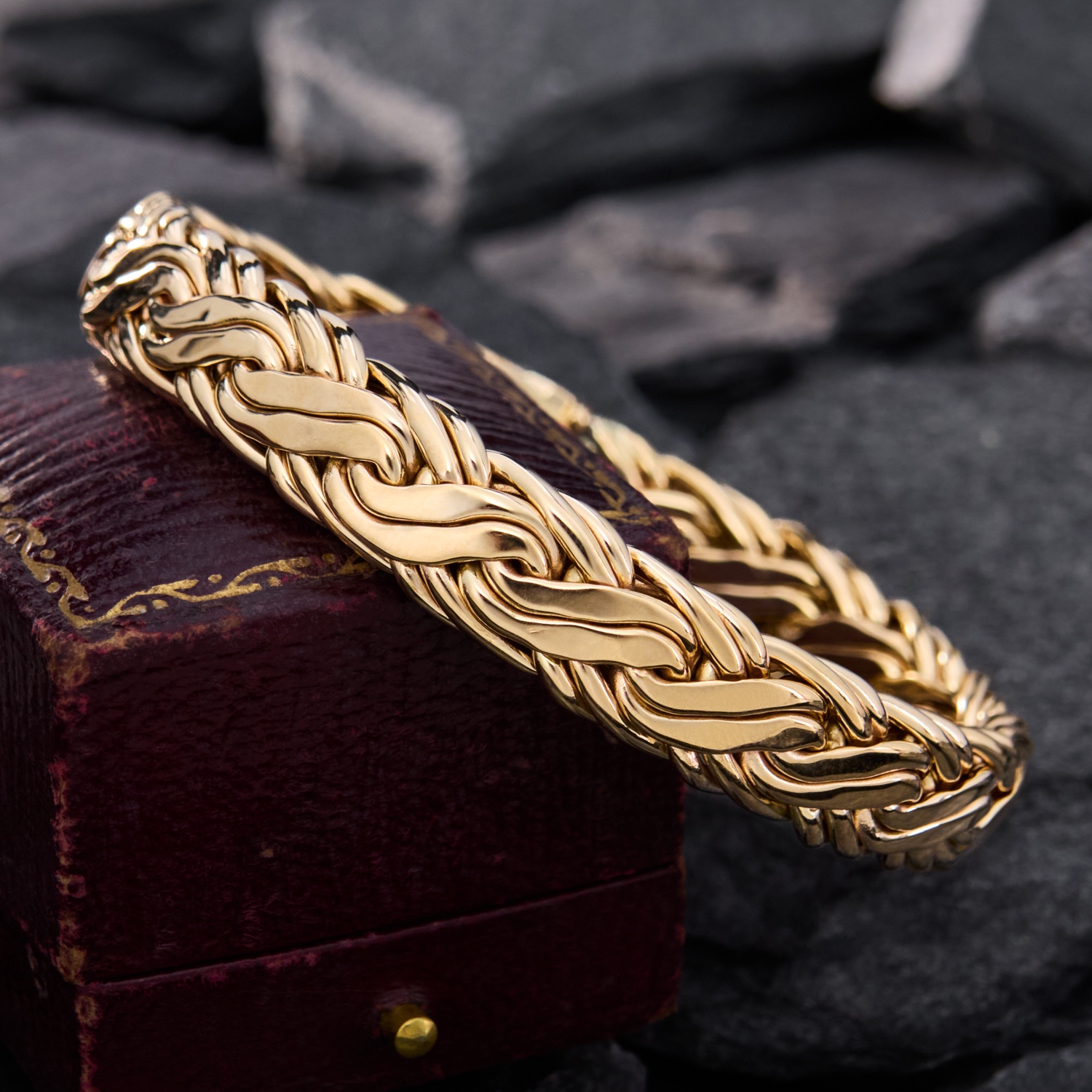 Braided Tiffany & Co. Bangle Bracelet 14K Yellow Gold